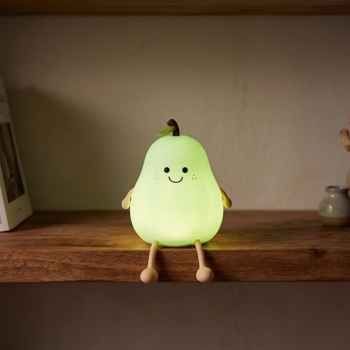 Cute Pear Shape Rechargeable Silicone Table Lamp